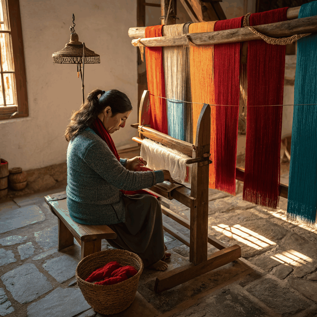 Artisan weaving process