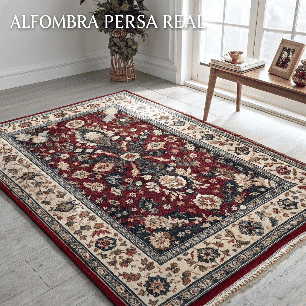 Finished hand-loom rug in interior
